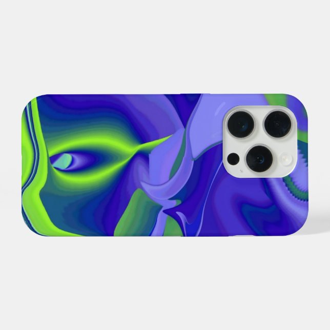 Mau, Abstrato 3D em azul verde roxo (Verso Horizontal)