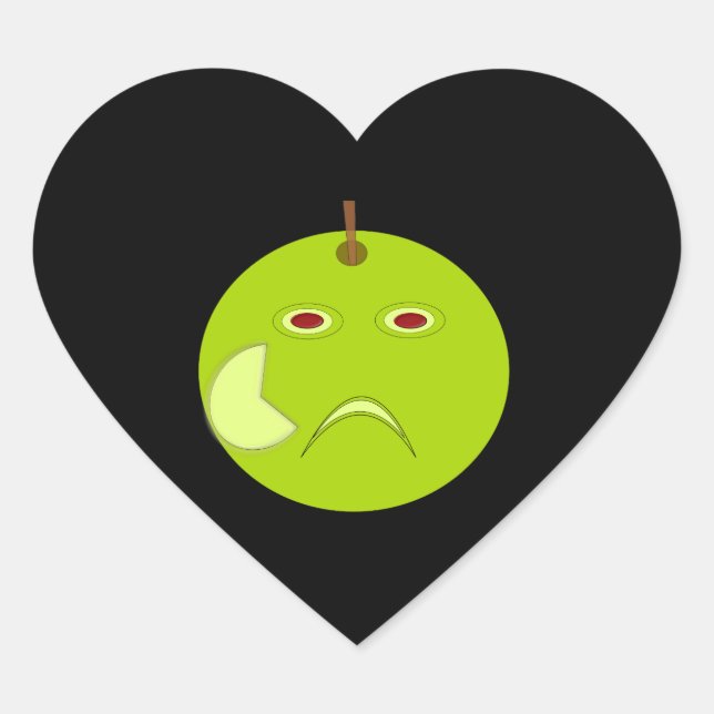 Mau Apple com adesivos de Dia das Bruxas com cicat (Frente)