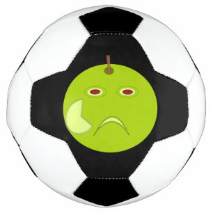 Mau Apple com bola de futebol no Halloween