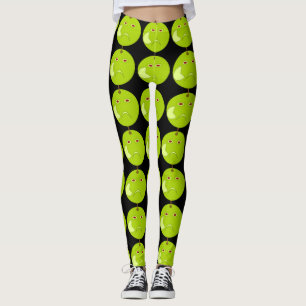 Mau Apple com leggings cicatrizantes de Halloween