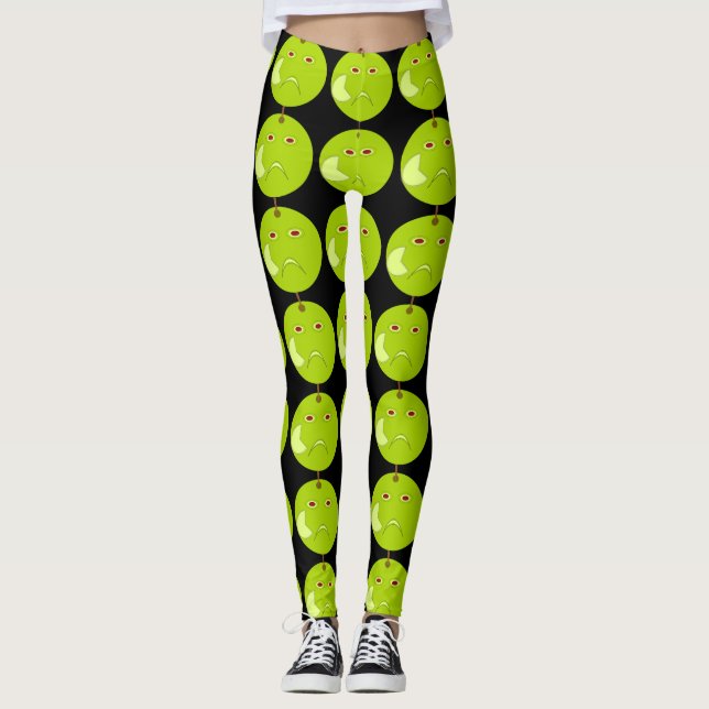 Mau Apple com leggings cicatrizantes de Halloween (Frente)
