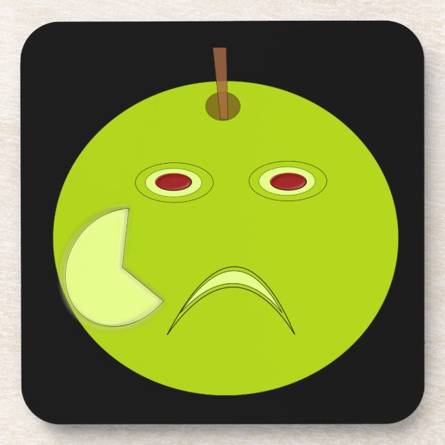 Mau Apple com Porta copos de Cork Halloween com ci (Frente)