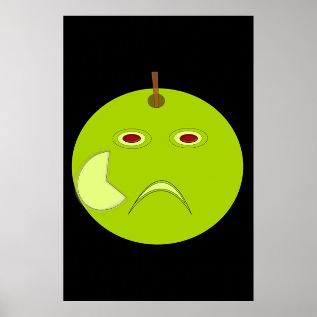 Mau Apple com Poster de Halloween com cicatriz (Frente)