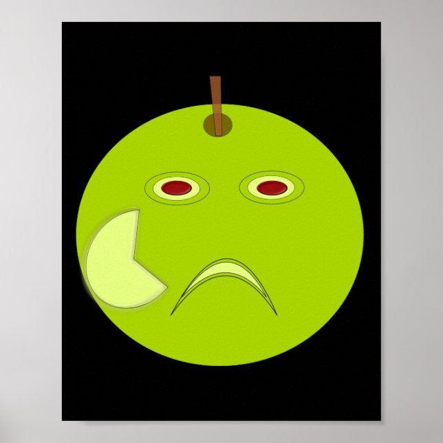 Mau Apple com Poster de Halloween com cicatriz (Frente)