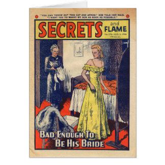 "Mau bastante a ser cartão do romance do vintage