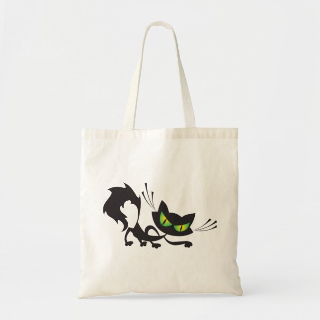 Mau Black Cat Trick ou Treine Bolsas de Halloween (Frente)