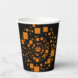 Mau de Pumpkin Negro Laranja Quadrados Inchados Ha
