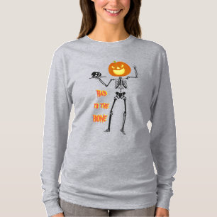 Mau para a Camisa do Dia das Bruxas Ósseas