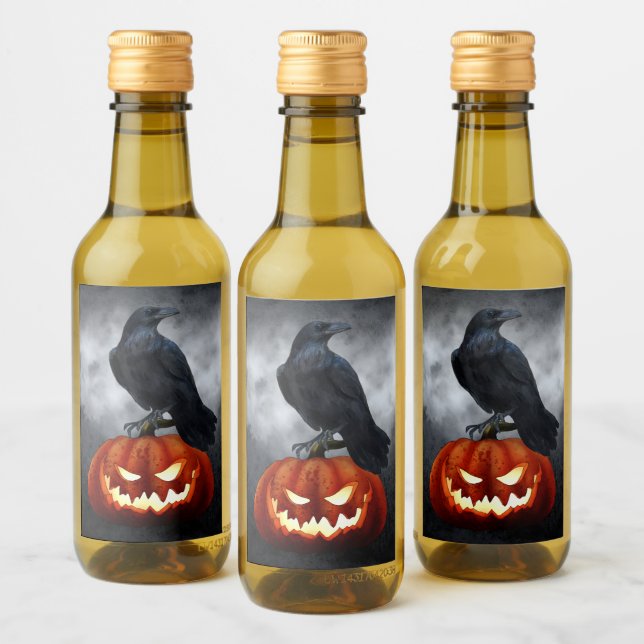 Mau Pumpkin e Raven Halloween (Garrafas)