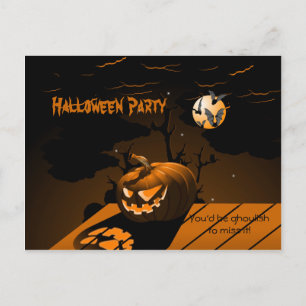 Mau Pumpkin Scary Bats Halloween Convite