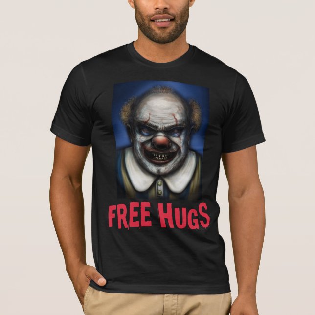 MAU SCARY CLOWN ABAÇOS SEM FECHO CAMISETAS T-SHIRT (Frente)