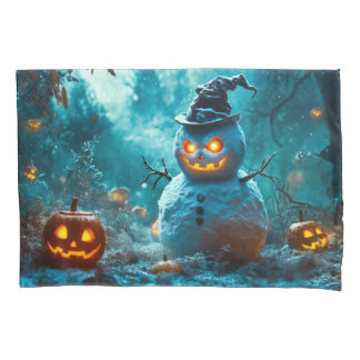 Mau Spooky Snowman com Pumpkins