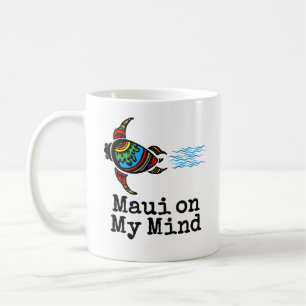 Maui na minha mente Turtle, caneca