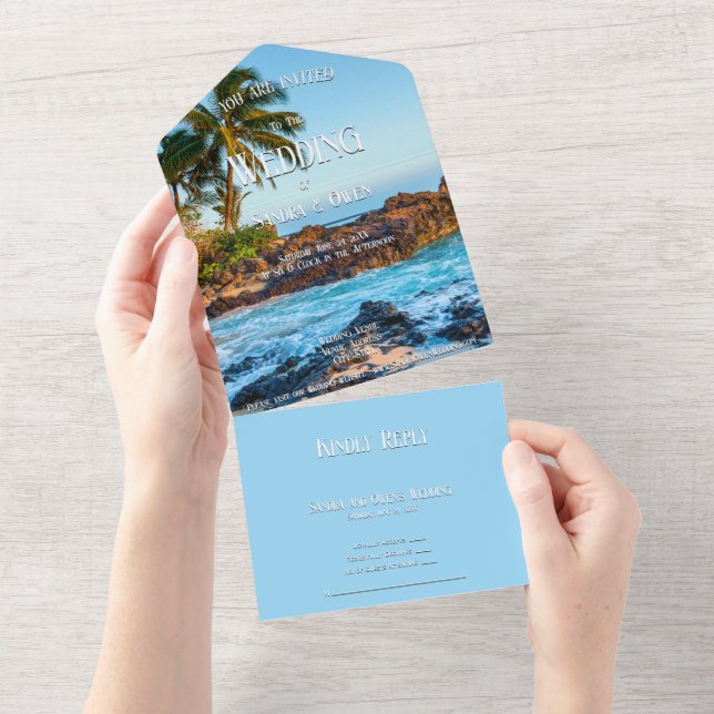 Maui Secret Beach, Tropical, Paraíso, Casamento (Aba destacável)