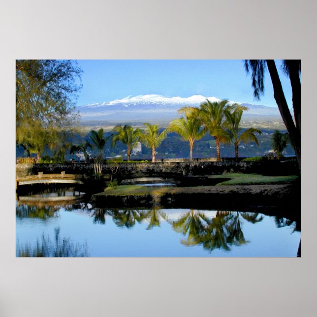 Mauna Kea com Poster de neve (Frente)