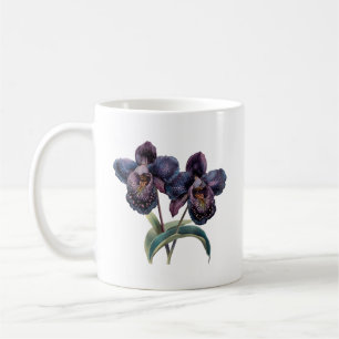Mauve clássica e caneca de café de orquídea negra