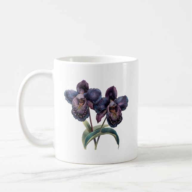 Mauve clássica e caneca de café de orquídea negra (Esquerda)