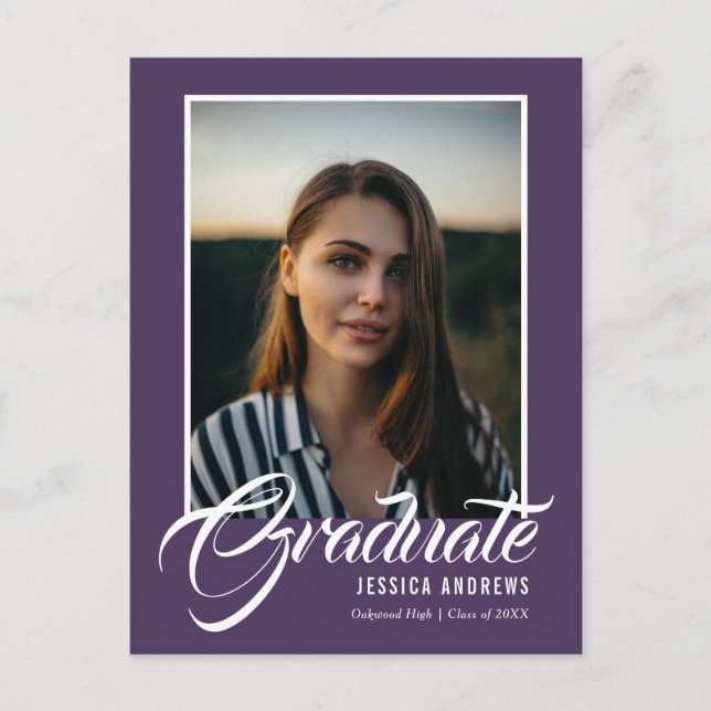 Mauve de Fotografias Moderno de Convite para forma (Frente)