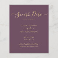 Mauve De Script Elegante De Orçamento Salva O Folh