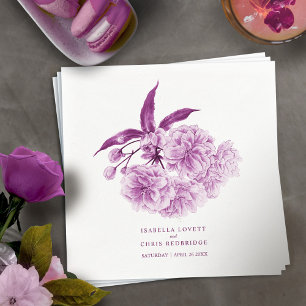Mauve roxa de castigo floral guardanapos florais