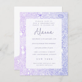 Mauve Roxo Qualquer Convite Especial do Grupo de O