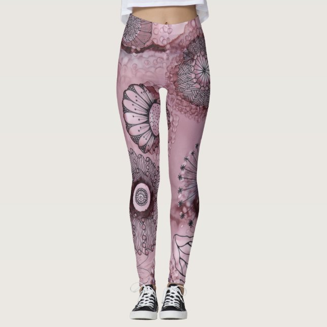Mauve Swirl Leggings (Frente)