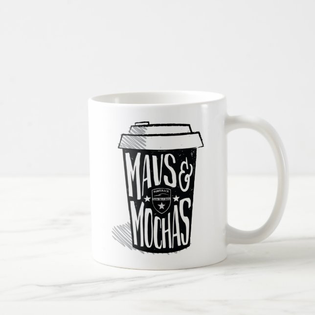 Mavs & Mochas 11 onças. caneca (Direita)