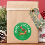 Max Christmas Poinsettia | Etiqueta de presentes d<br><div class="desc">Adicione esta etiqueta de presente do Dr. Seuss Grpolegadas a qualquer presente de Natal.</div>