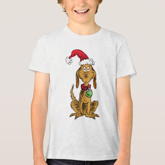 Max o Cachorro com o Chapéu de Papai Noel (Frente)