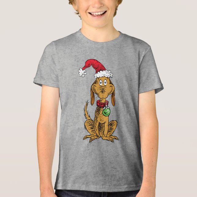 Max o Cão com Chapéu de Papai Noel (Frente)