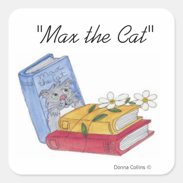 Max, os adesivos do Livro de Gatos (Frente)