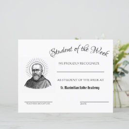 Maximilian Kolbe Student of the Week