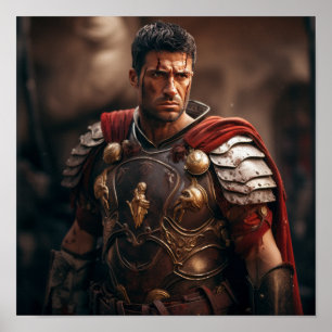 Máximo como Poster do Gladiador Retiarius - Gene R