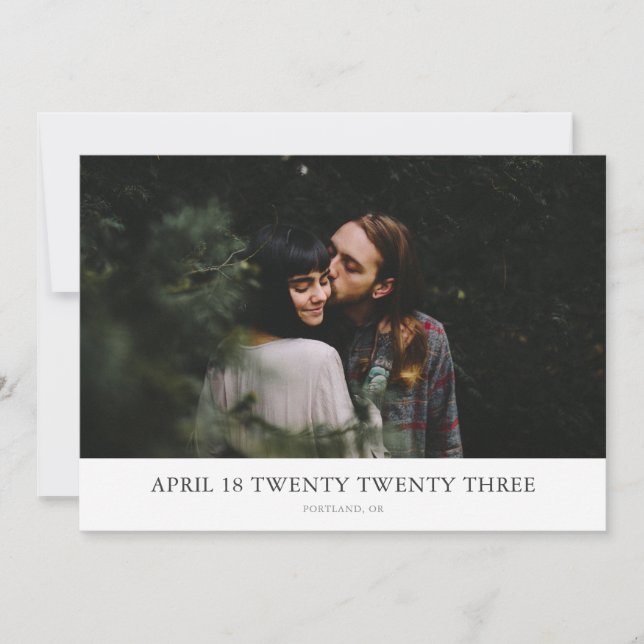 Máximo de minimalismo Foto para salvar o cartão de (Frente)