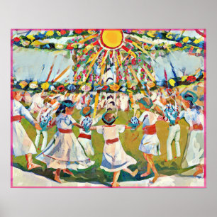 May Folk Art Primavera Celebration Poster