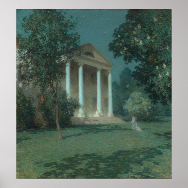May Night - Willard Leroy Metcalf Fine Art Poster (Frente)