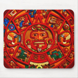 Mayan-Aztec Calendário Sagrado Sun Mousepad