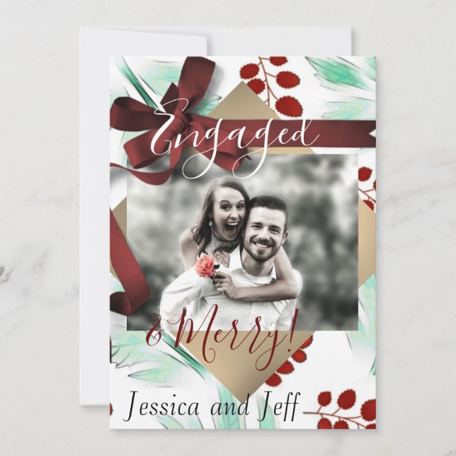 Mayberry Engajada e Alegre Foto de Férias (Frente)