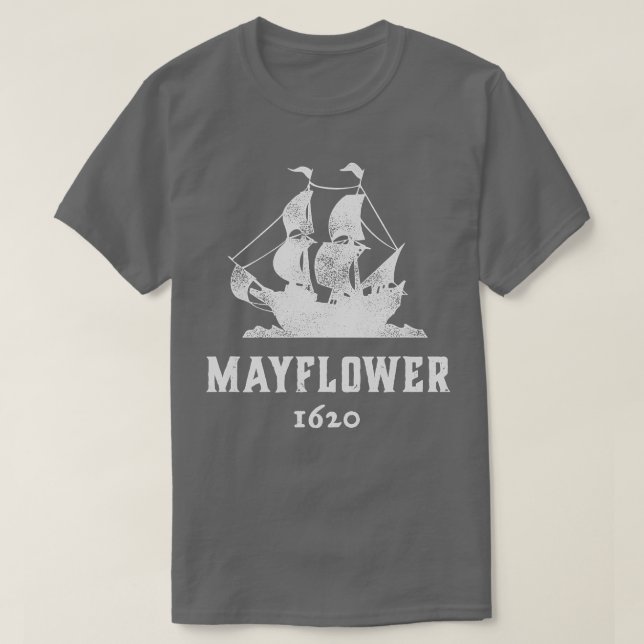 Mayflower 400º aniversário Camisa 1620 Ação de Gra (Frente do Design)