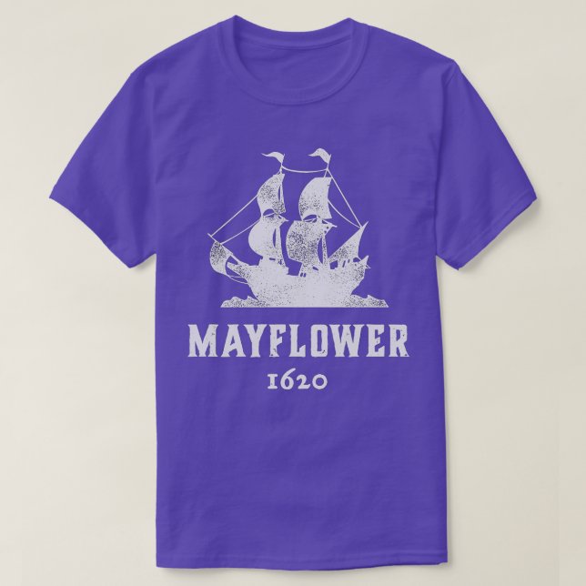 Mayflower 400º aniversário Camisa 1620 Ação de Gra (Frente do Design)