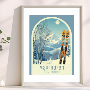 Mayrhofen Áustria Österreich pôster de férias de e