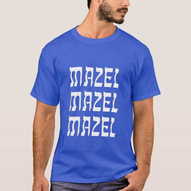 Mazel Mazel Mazel Tov Hanukkah Camisa masculina (Frente)