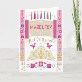 Mazel Tov É o seu Bat Mitzvah! Cartão Dobrado