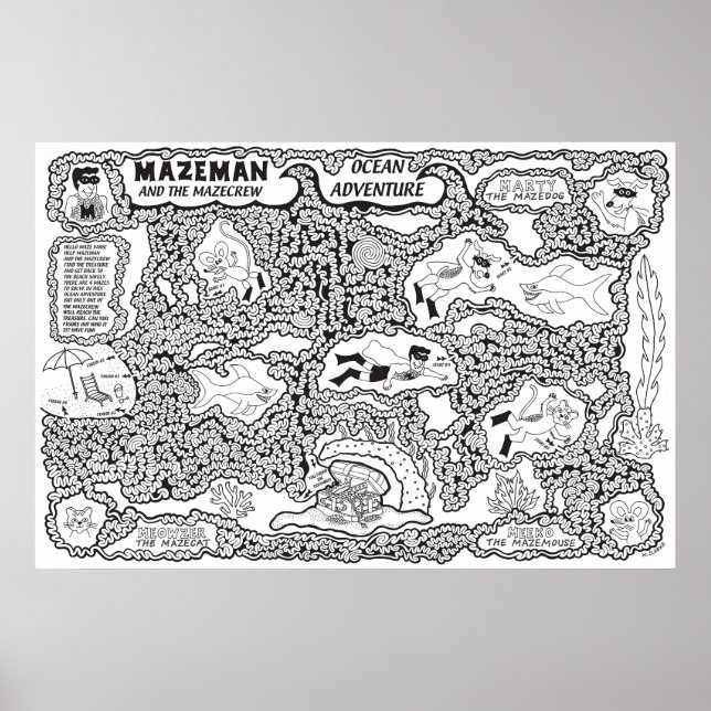 Mazeman Ocean Adventure Poster (Frente)