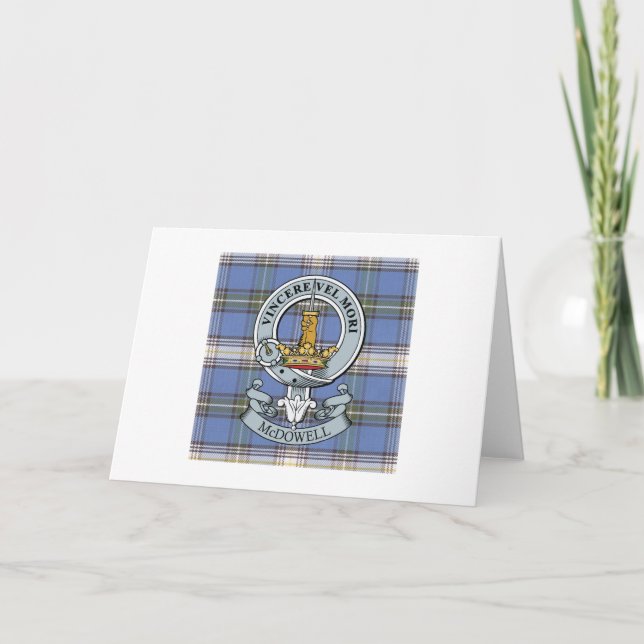 McDowell Crest + Cartão de Saudação Tartan (Frente)