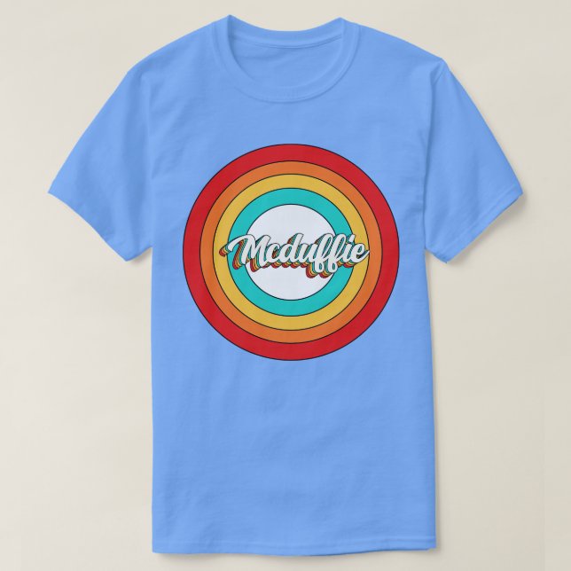 Mcduffie Nome Camisa Vintage Círculo Mcduffie (Frente do Design)