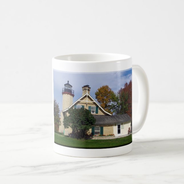 McGulpin Point Lighthouse 2011 caneca de café (Frente Esquerda)