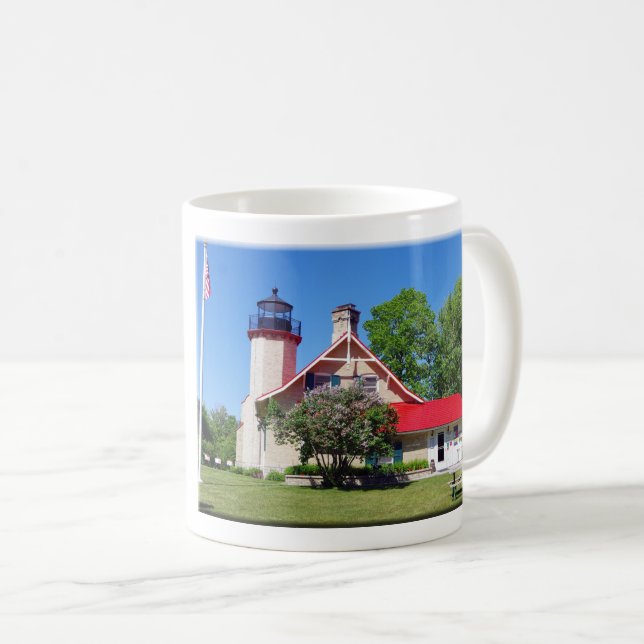 McGulpin Point Lighthouse caneca de café (Frente Esquerda)