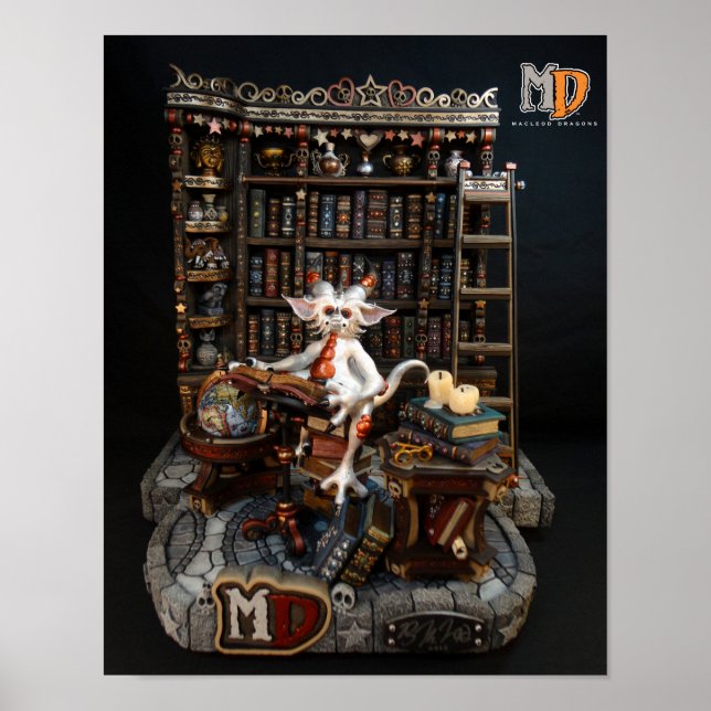 MD Library Dragon 11" x 14" Mini Poster (Frente)