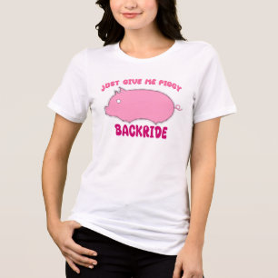 Me Dê Apenas Um Piggy Backride Porco Rosa Fofo